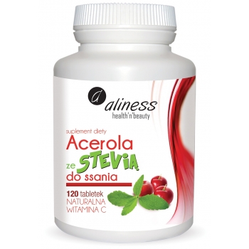 Aliness Acerola ze Stevią do ssania - 120 tabletek - suplement diety